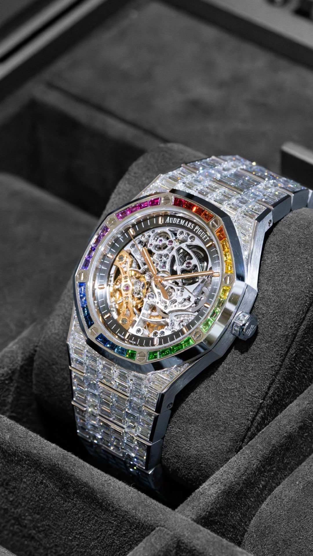 Royal Oak Frosted White Gold Openworked — White gold, frosted · Double balance wheel · Skeleton — Audemars Piguet