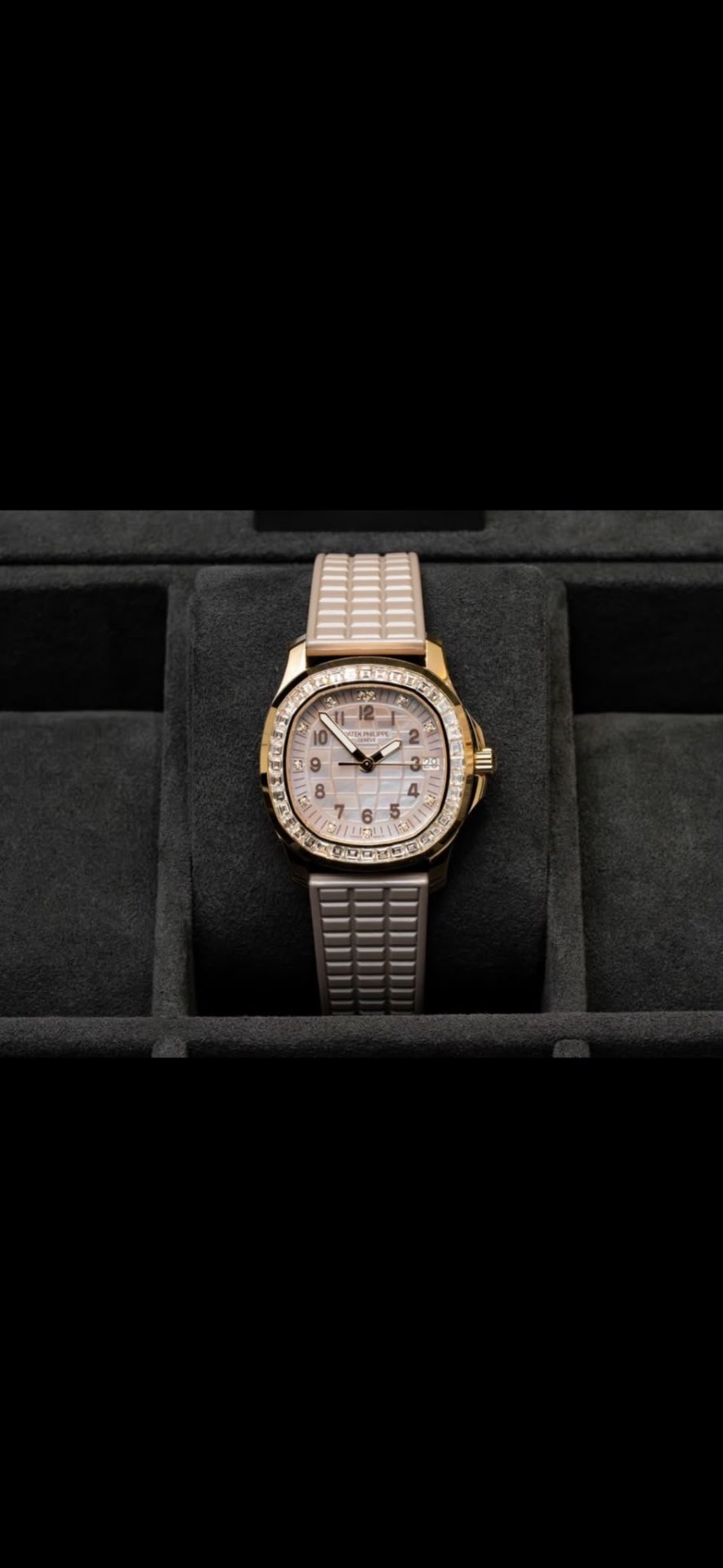 Aquanaut Luce Chronograph Rainbow 7968/300R — Rose gold · Rainbow baguette bezel · Chronograph — Patek Philippe