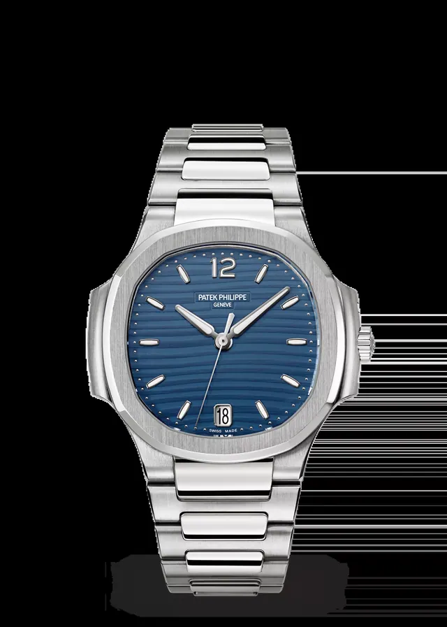 Manufacturer image of Patek Philippe Nautilus Ladies reference 7118/1A-001, Steel, Blue dial, Steel, front view